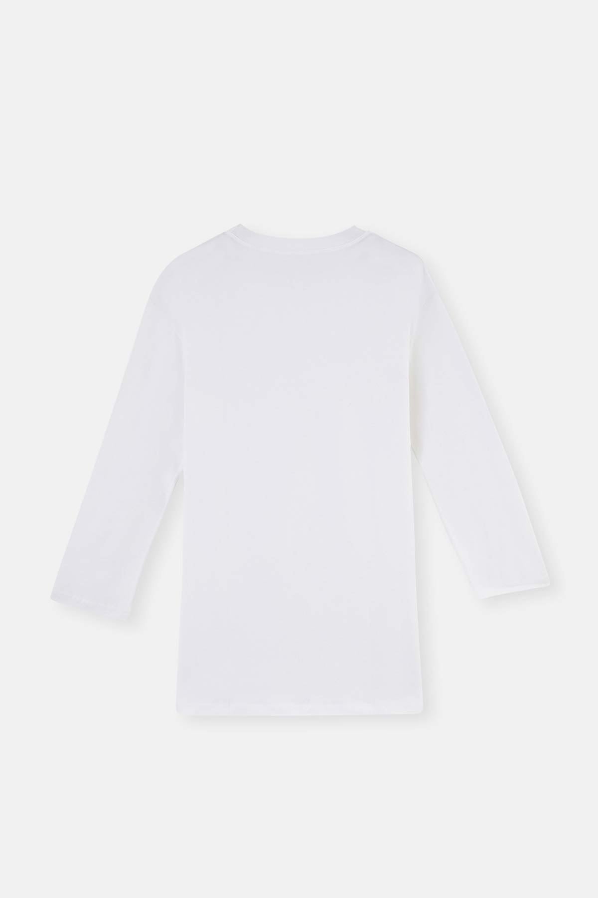 Beyaz Kadın V Yaka Body