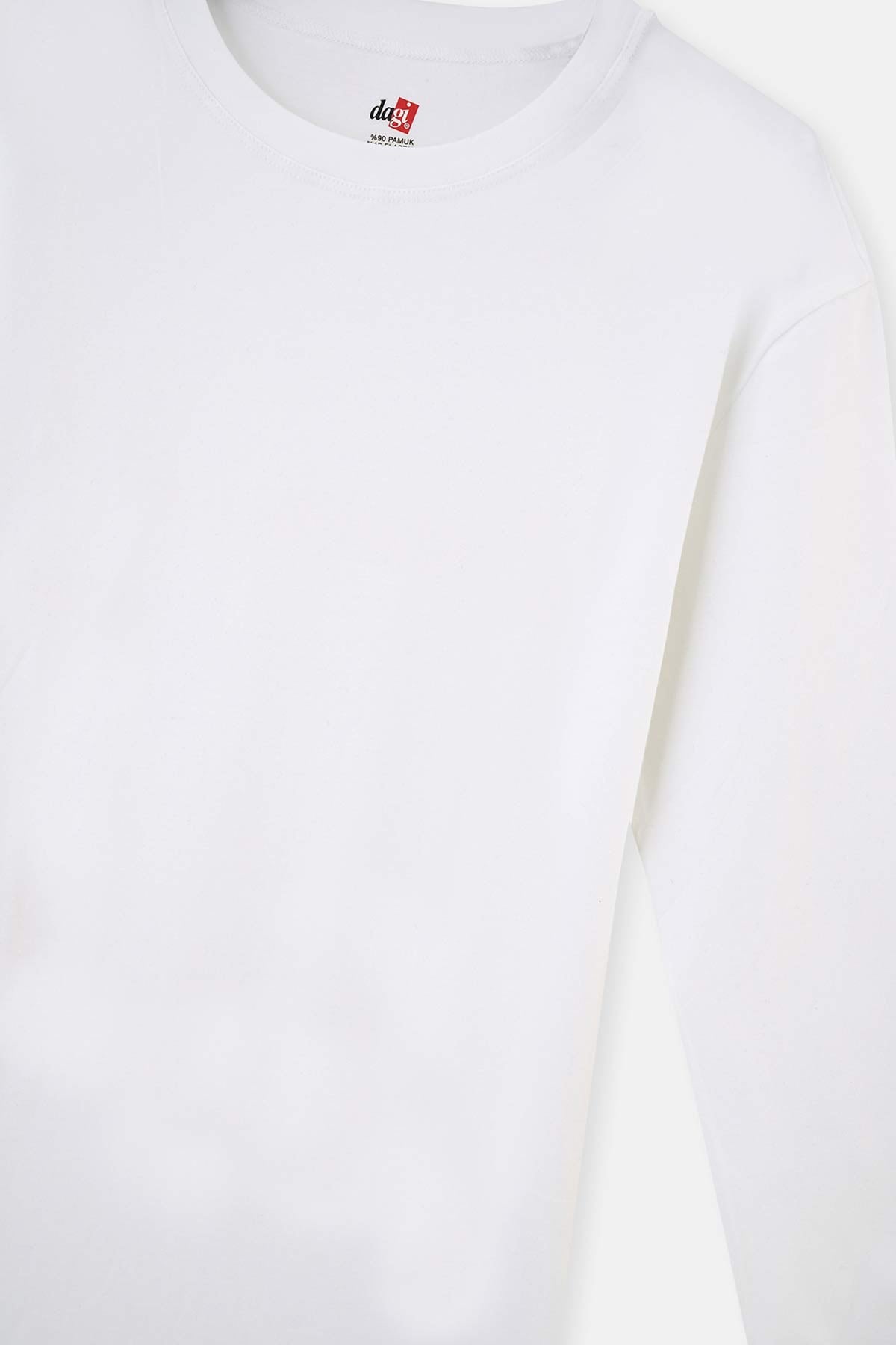 Beyaz Kadın V Yaka Body