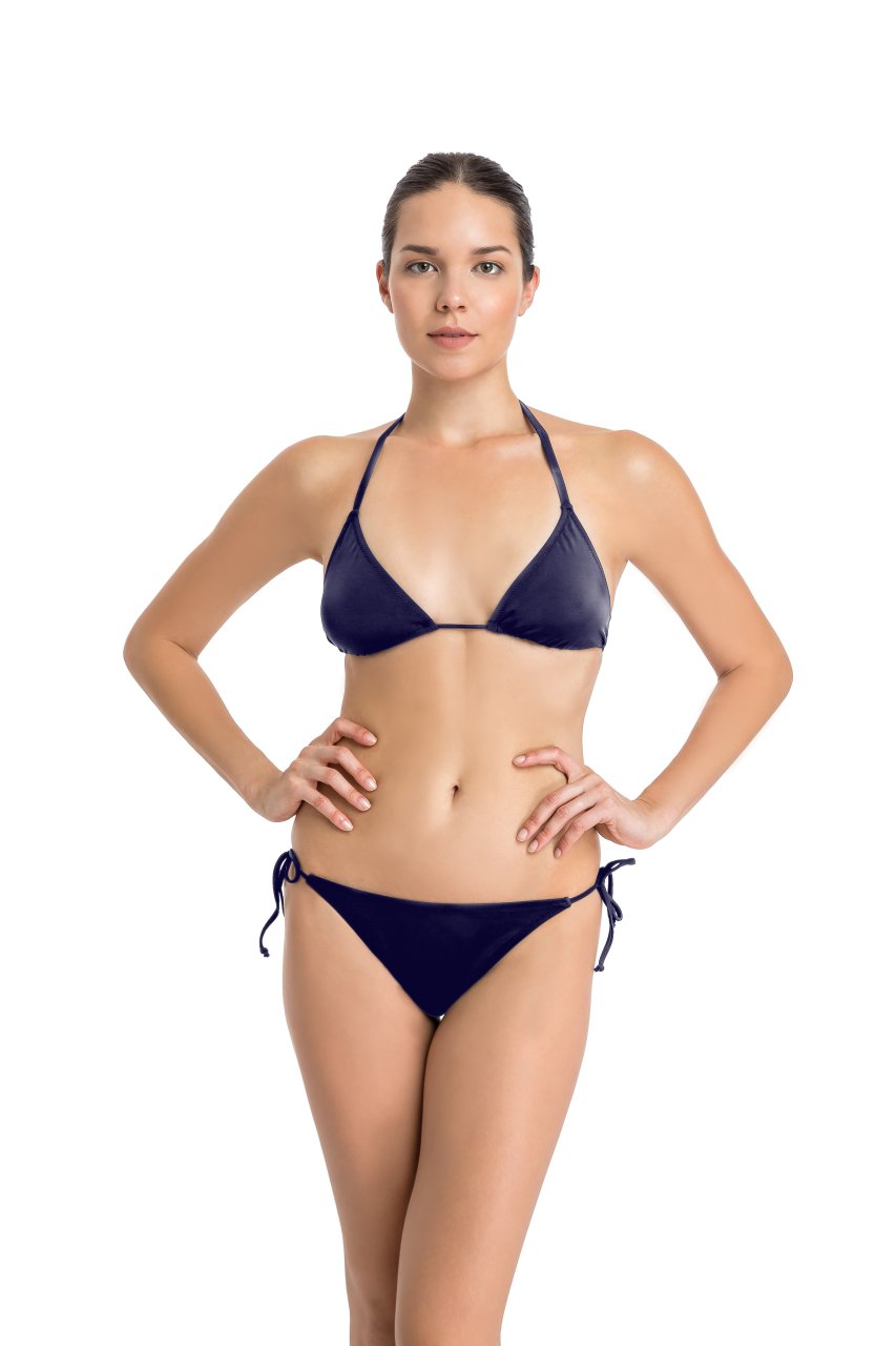 Lacivert Spagetti Tek Bikini Altı