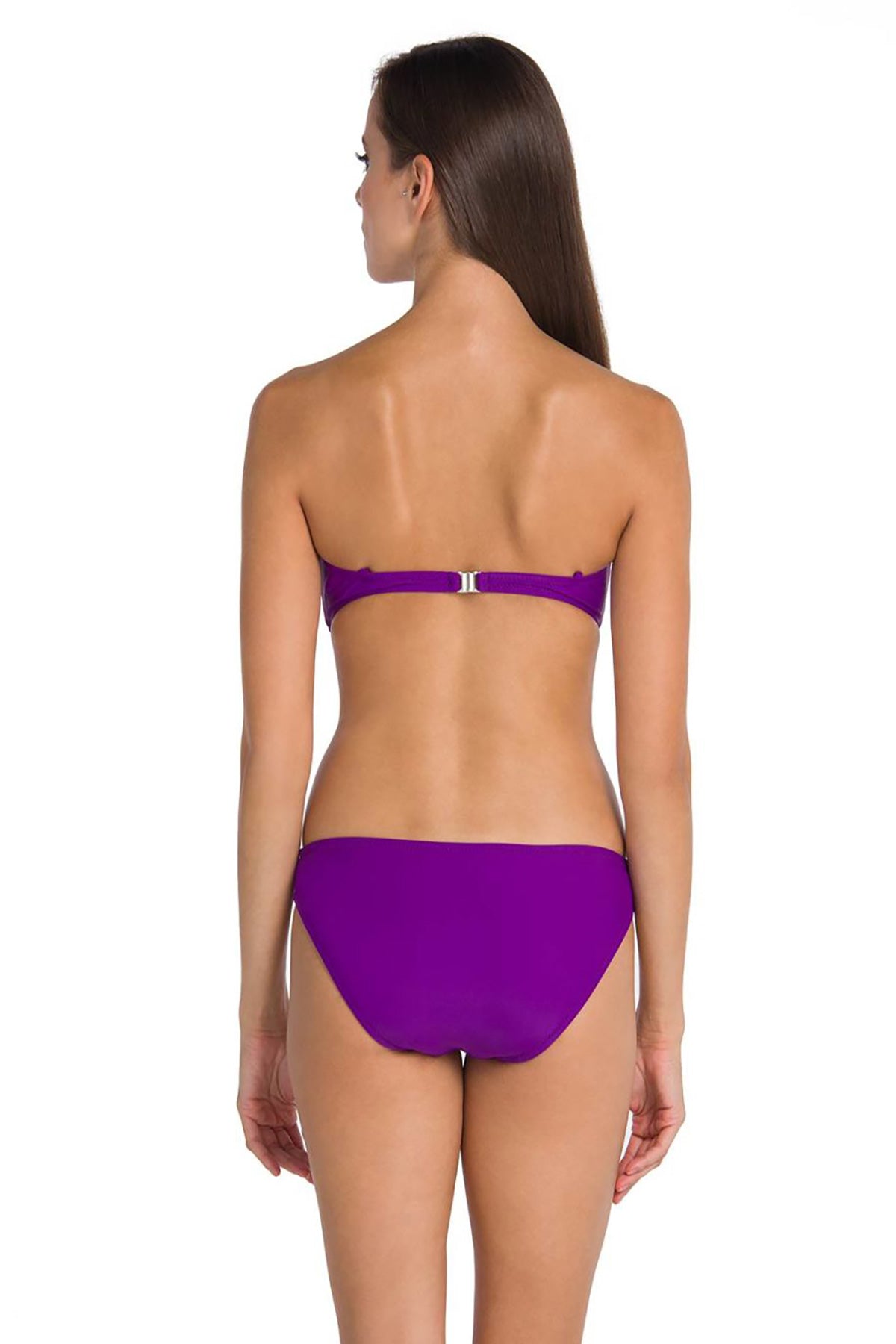 Mor Bağcıklı Tek Bikini Alt