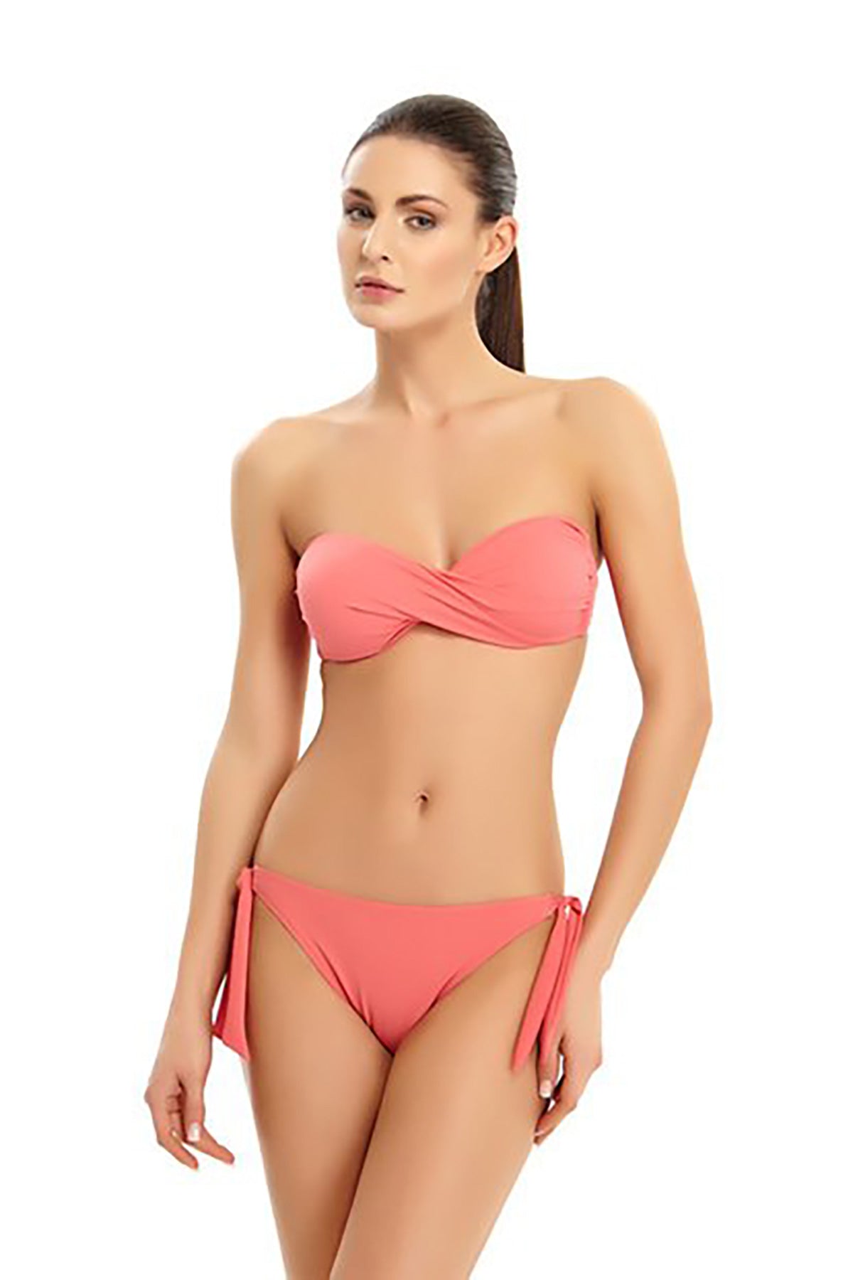 Oranj Bağcıklı Tek Bikini Alt