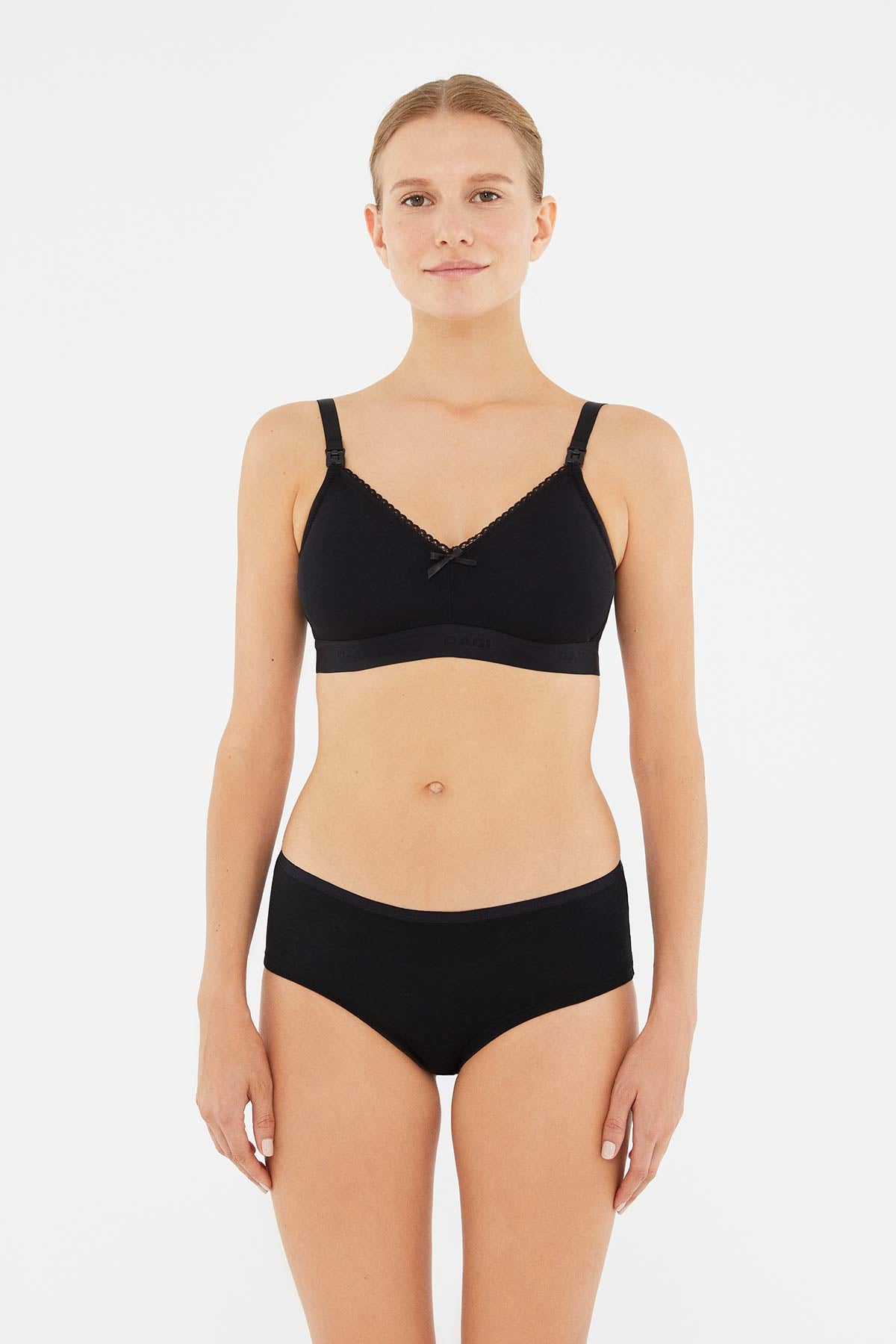 Siyah Penye Balensiz Emzirme Sütyeni