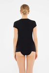 BLACK BASIC UNDERWEAR TOP