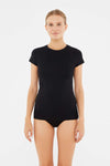 BLACK BASIC UNDERWEAR TOP