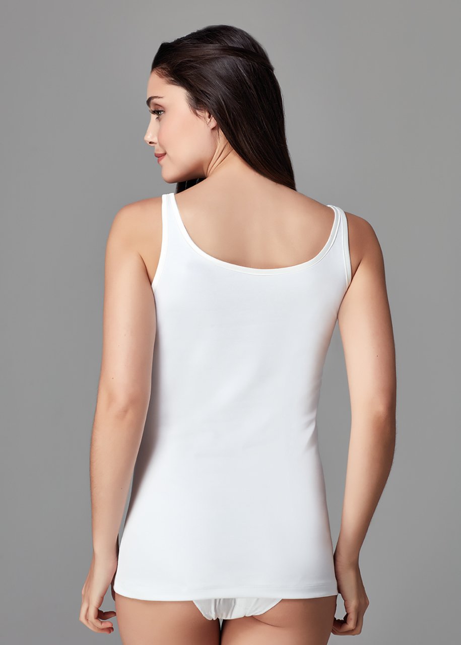 WHITE BASIC UNDERWEAR TOP
