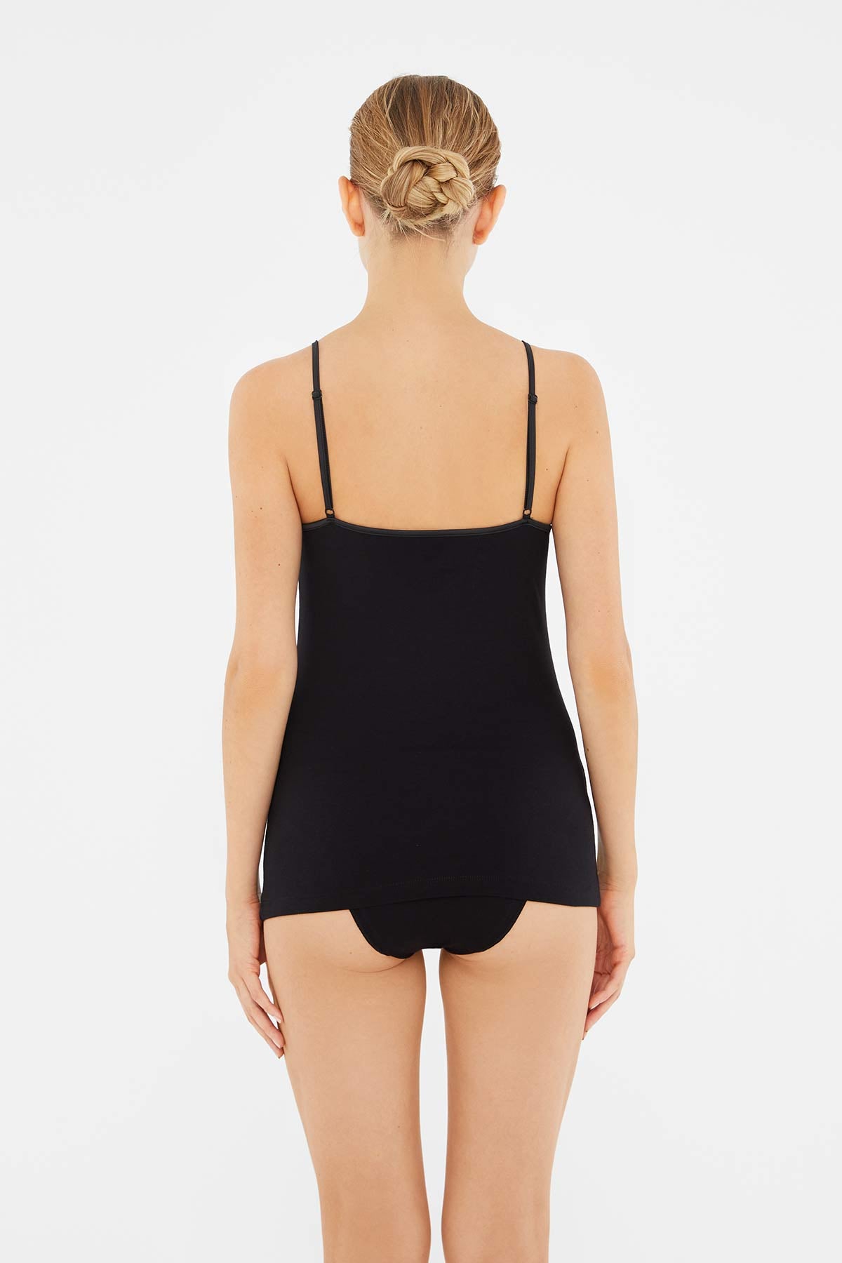 BLACK BASIC UNDERWEAR TOP