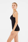 BLACK BASIC UNDERWEAR TOP