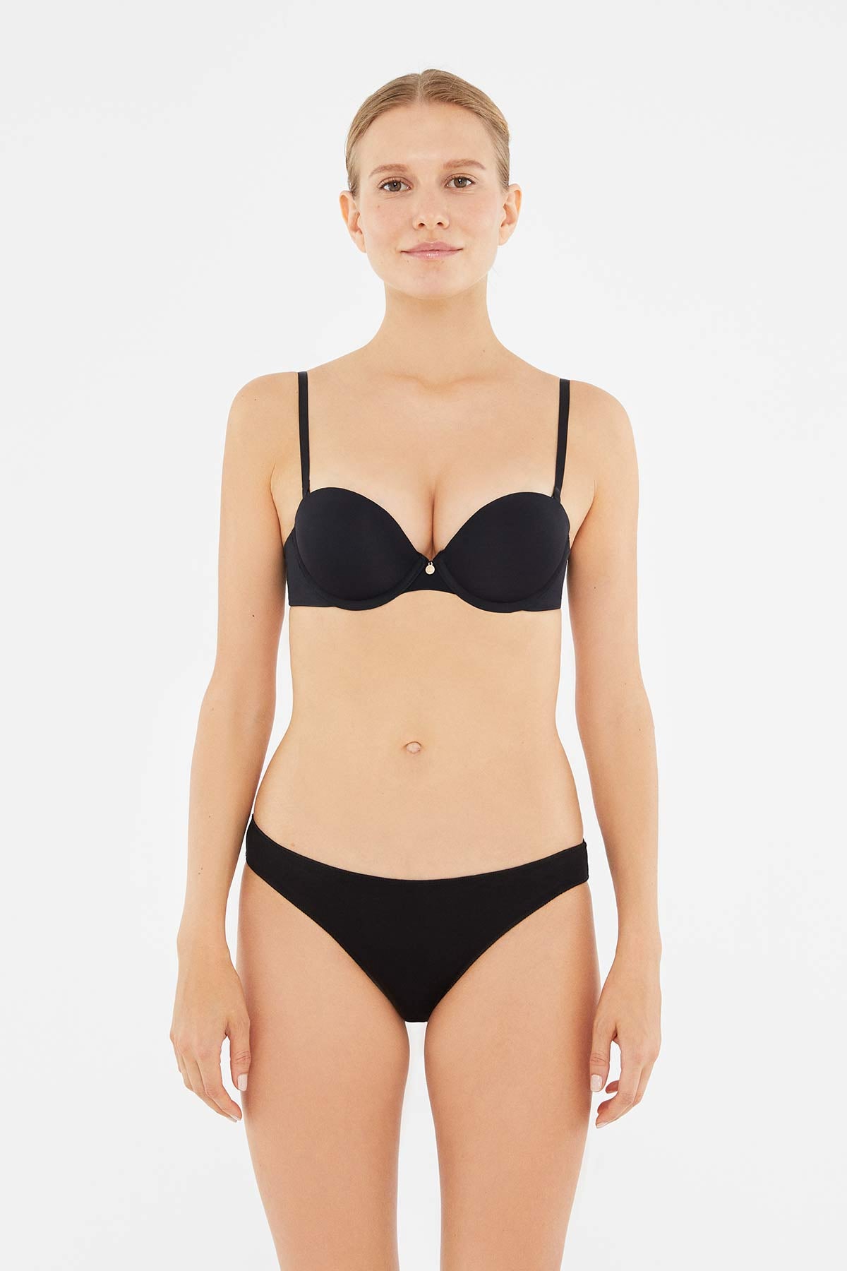 Siyah 3'Lü Düşük Bel Izsiz Kadın Slip Külot