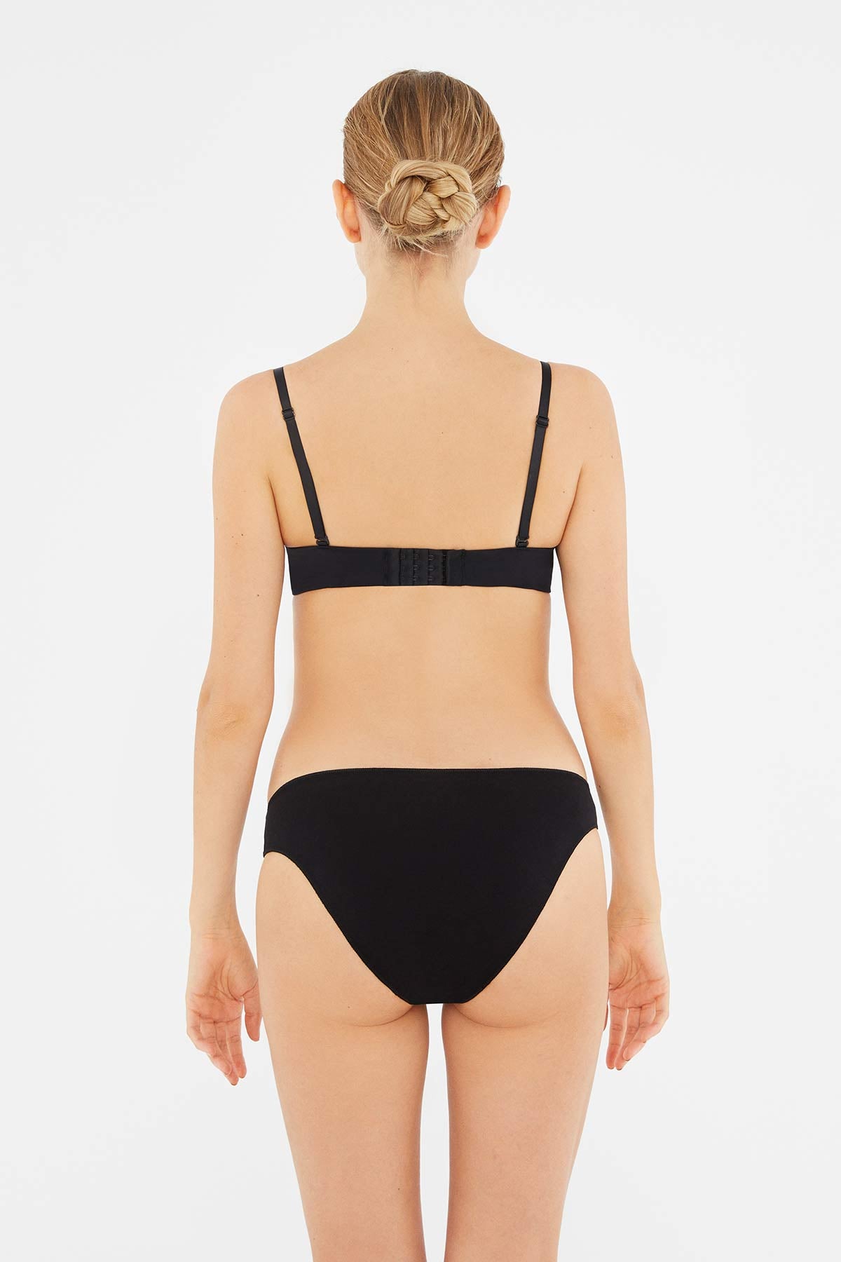 Siyah 3'Lü Düşük Bel Izsiz Kadın Slip Külot