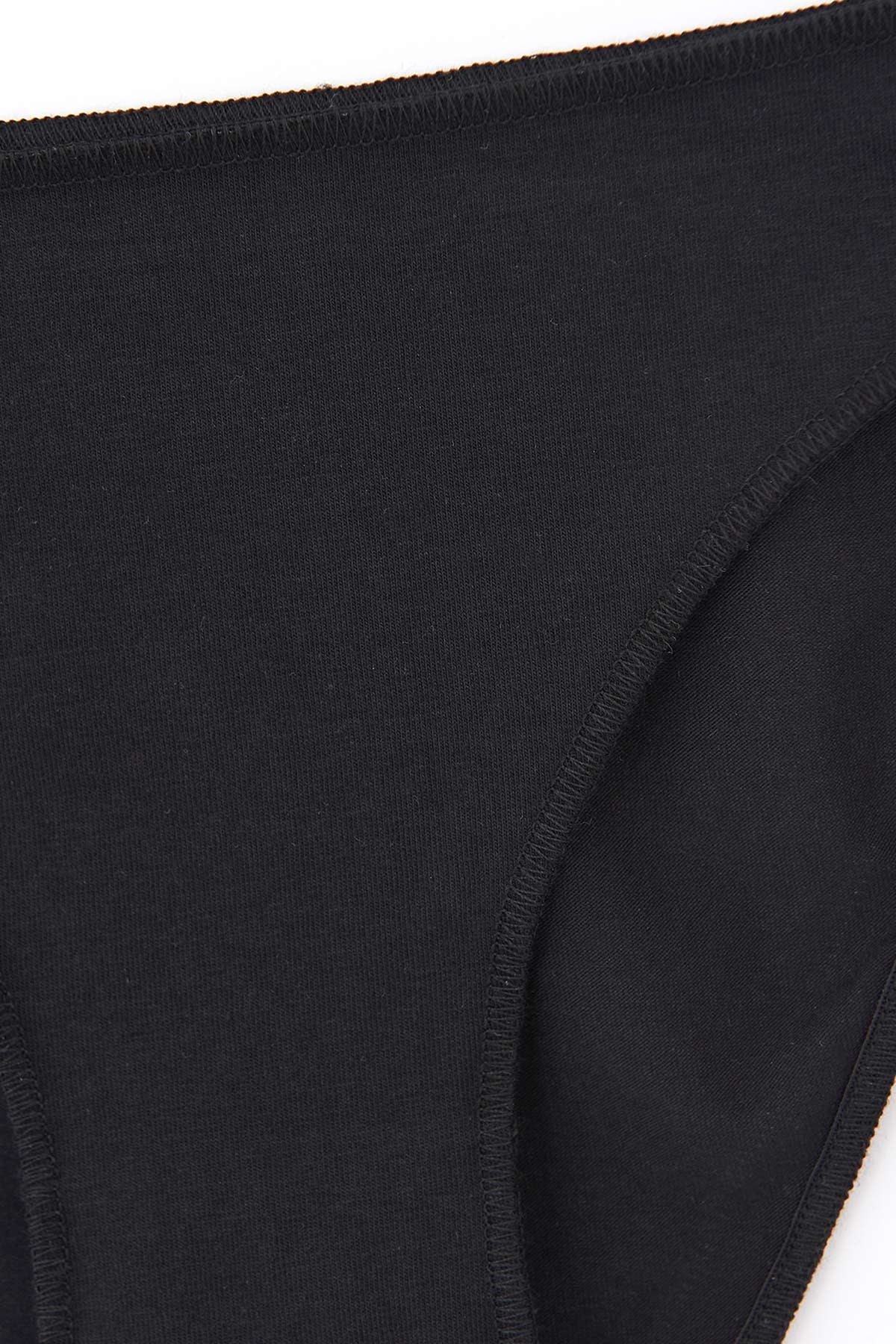 Siyah 3'Lü Düşük Bel Izsiz Kadın Slip Külot