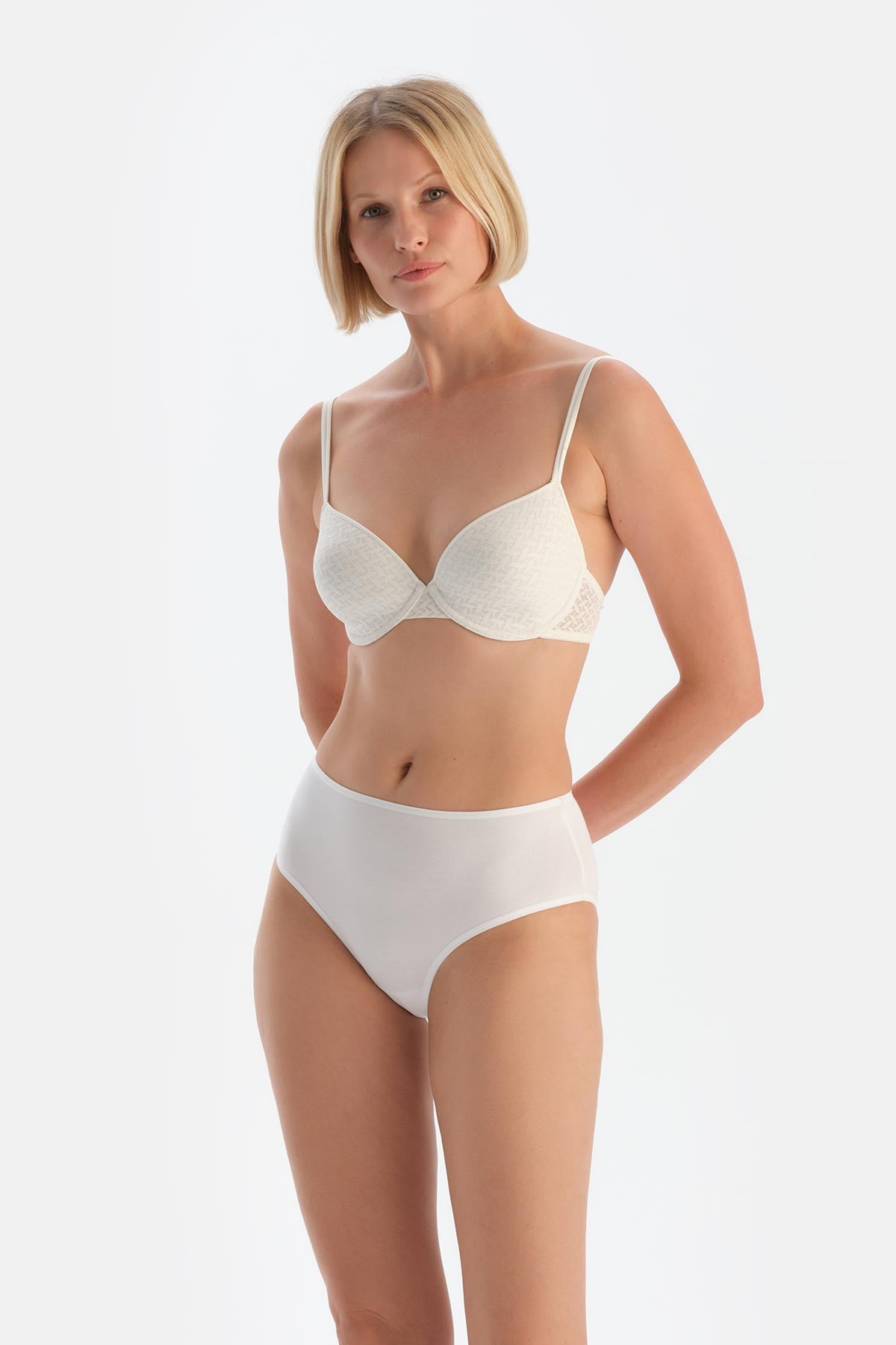 Beyaz Yüksek Bel Slip 3'lü