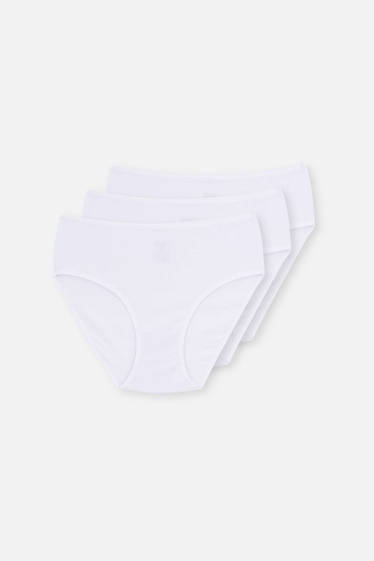 Beyaz Yüksek Bel Slip 3'lü