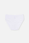 Beyaz Yüksek Bel 3'lü Slip Külot