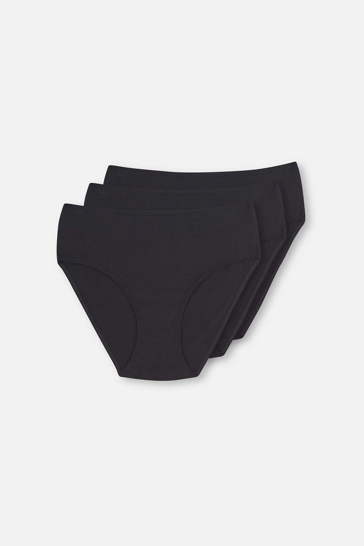 Siyah Yüksek Bel Slip 3'lü