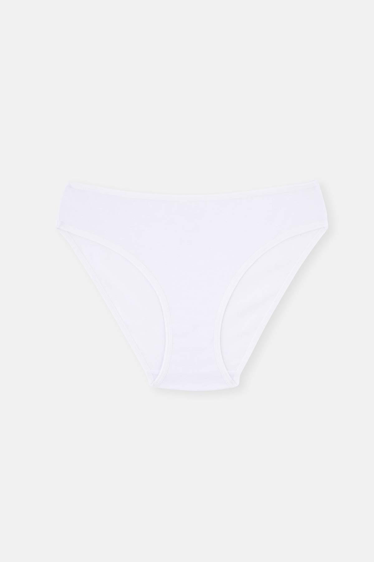 Siyah-Beyaz-Ten 3'lü Klasik Kadın Slip Külot