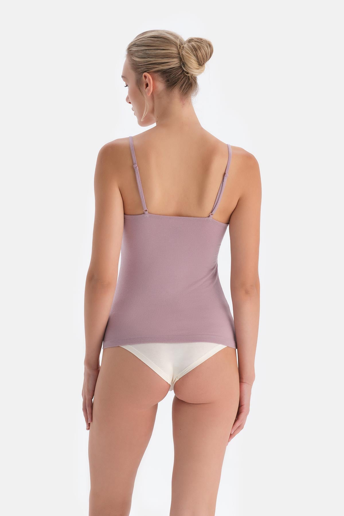 Gül Kurusu Modal Askılı Kaşmir Atlet