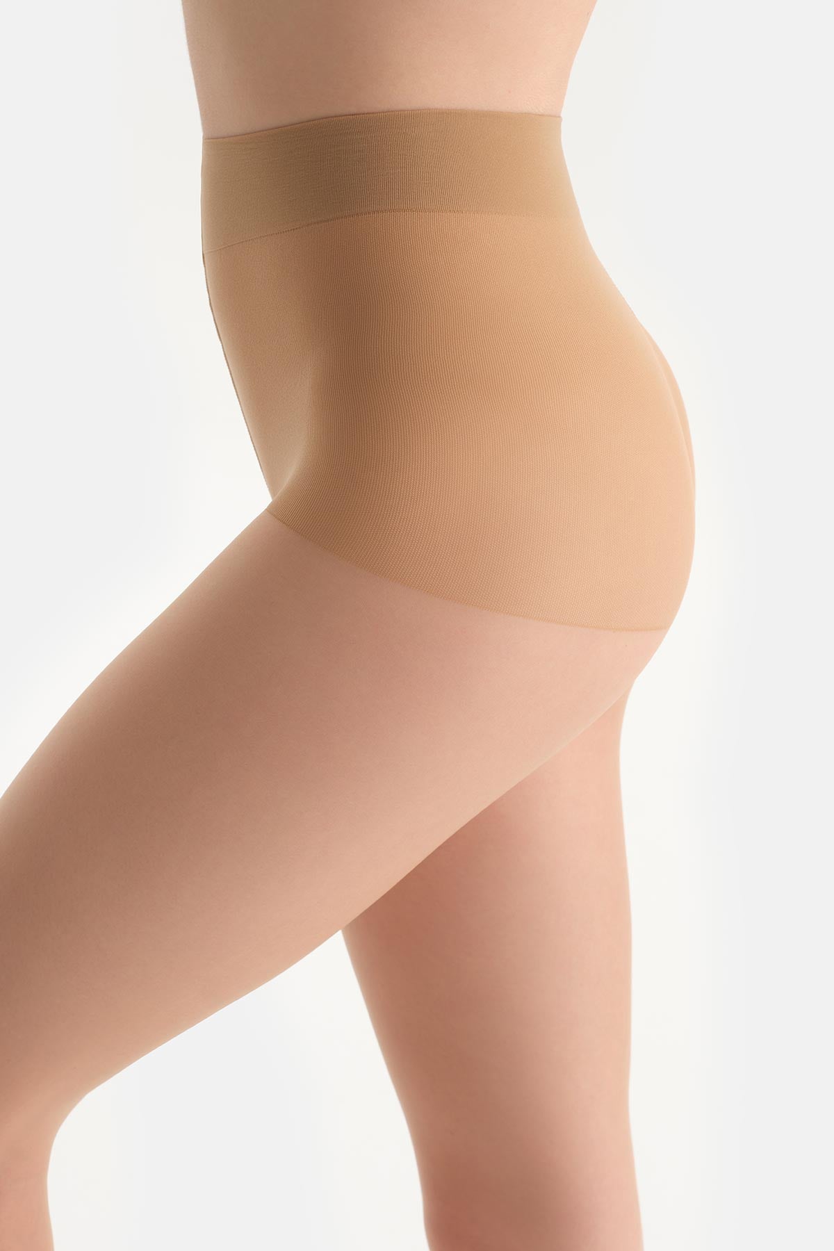 Bronz Orta Transparan 3 Den Kaçmaz Külotlu Çorap