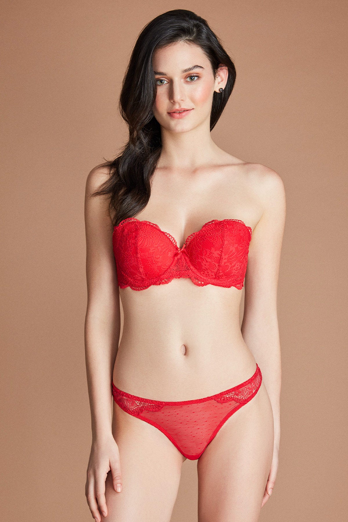 RED BRA SET