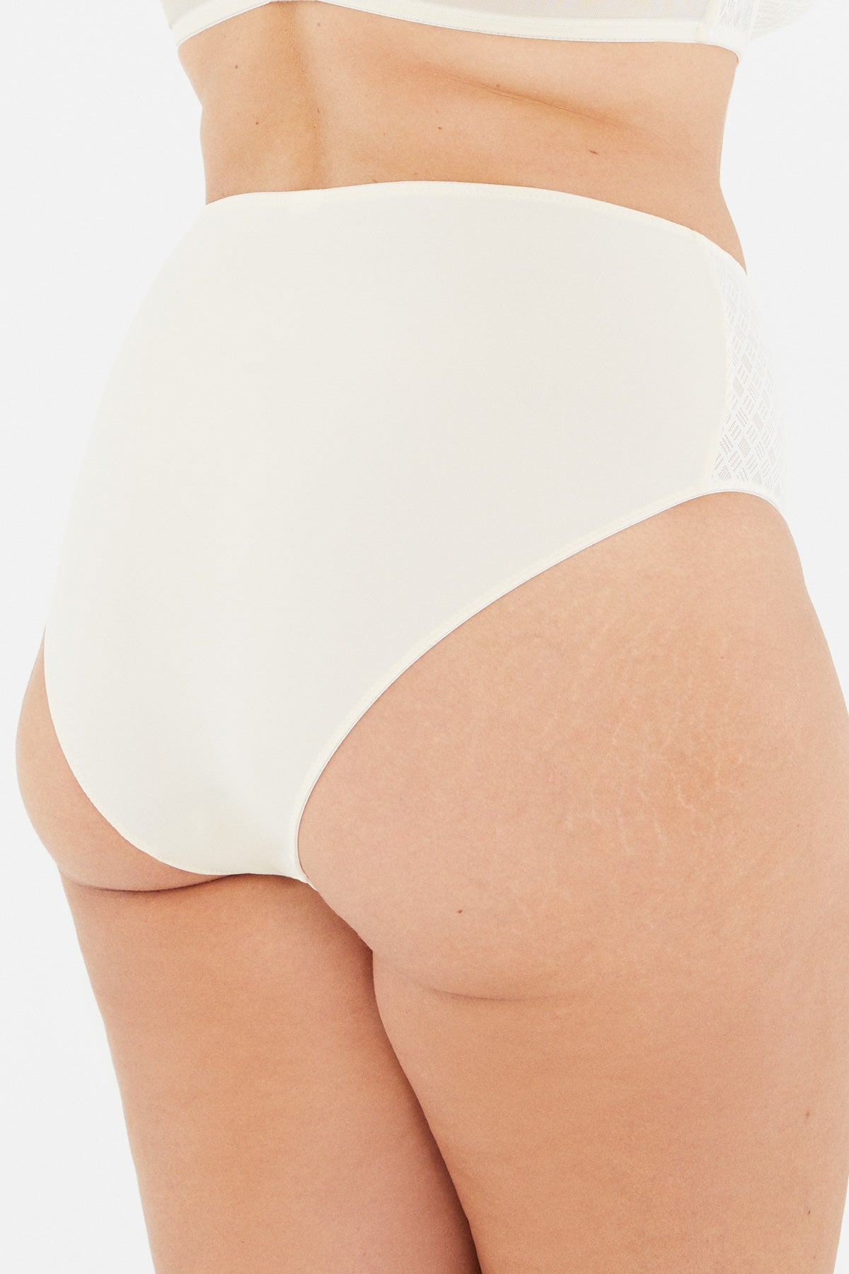 Ekru Lily Yüksek Bel Slip