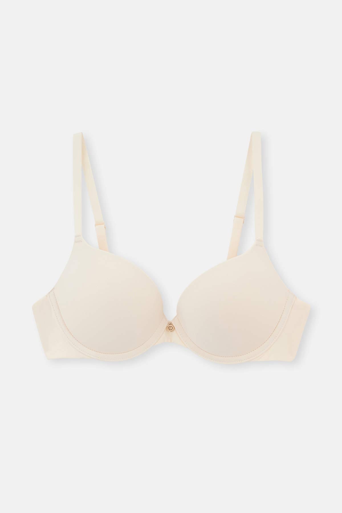 Ekru Blossom Balenli Push-Up Sütyen