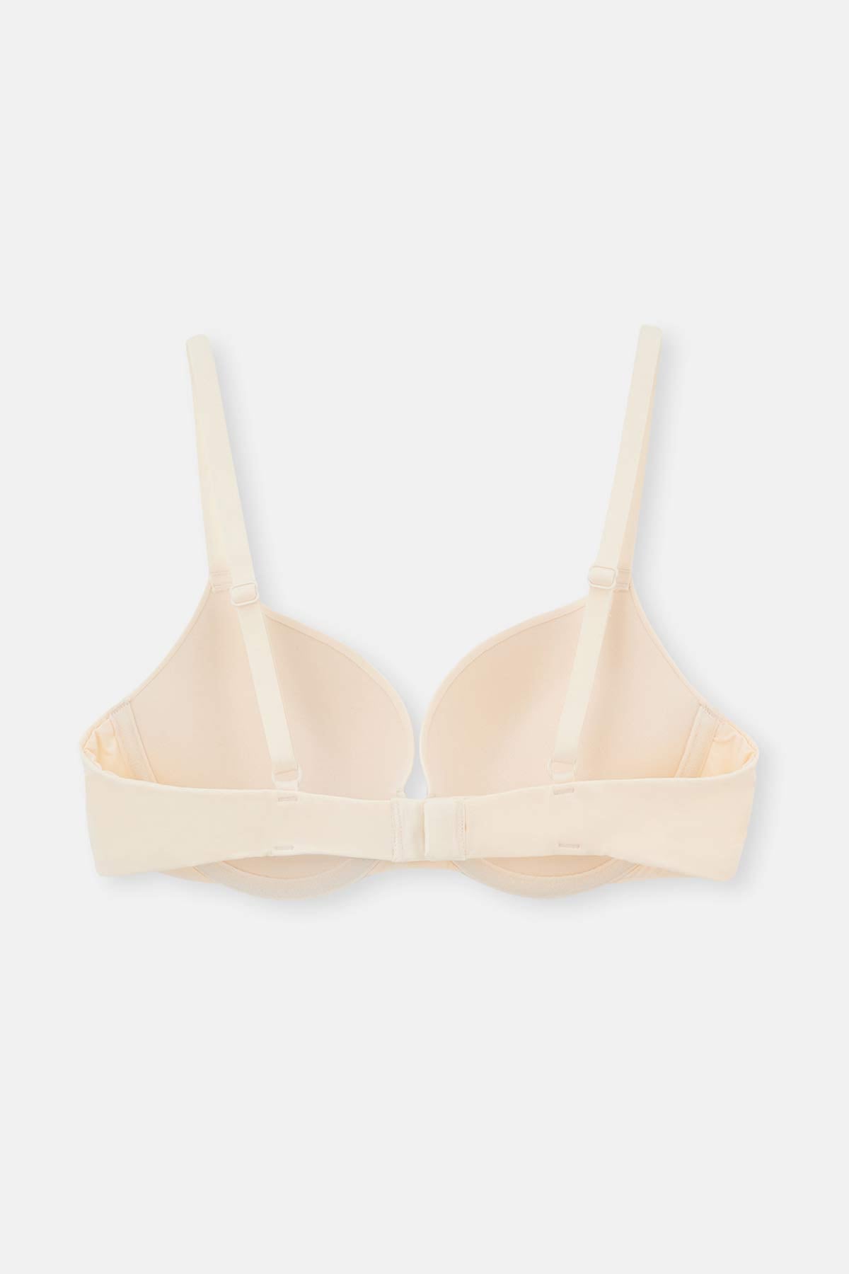 Ekru Blossom Balenli Push-Up Sütyen