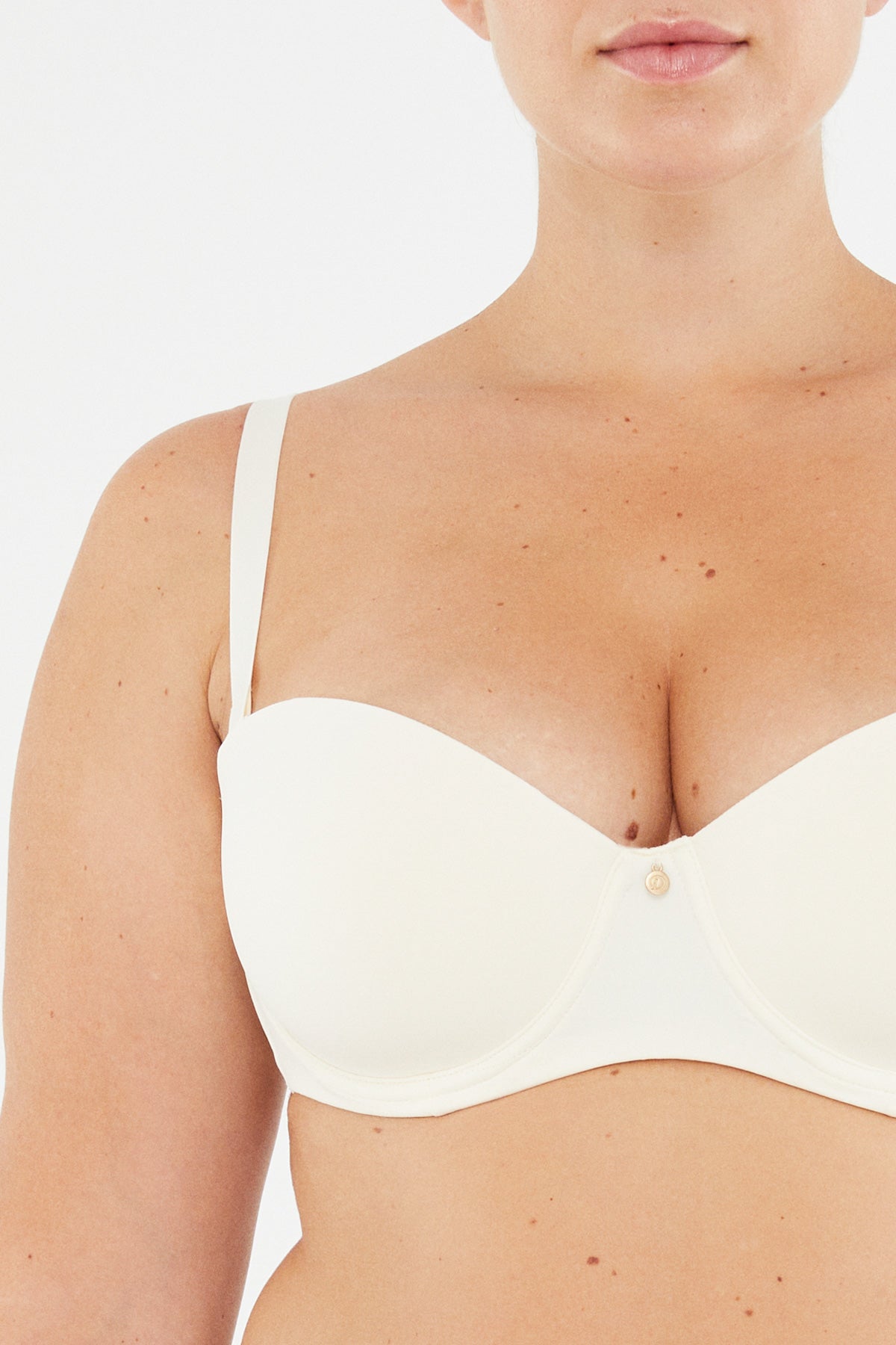 Ekru Calla Straplez Desteksiz Sütyen