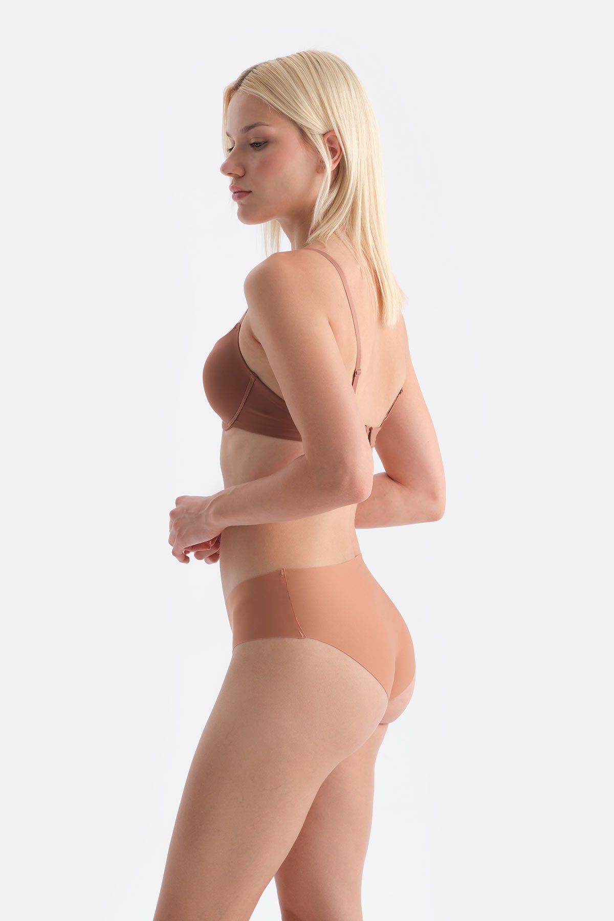 Kahverengi Ione Bra Desteksiz Sütyen