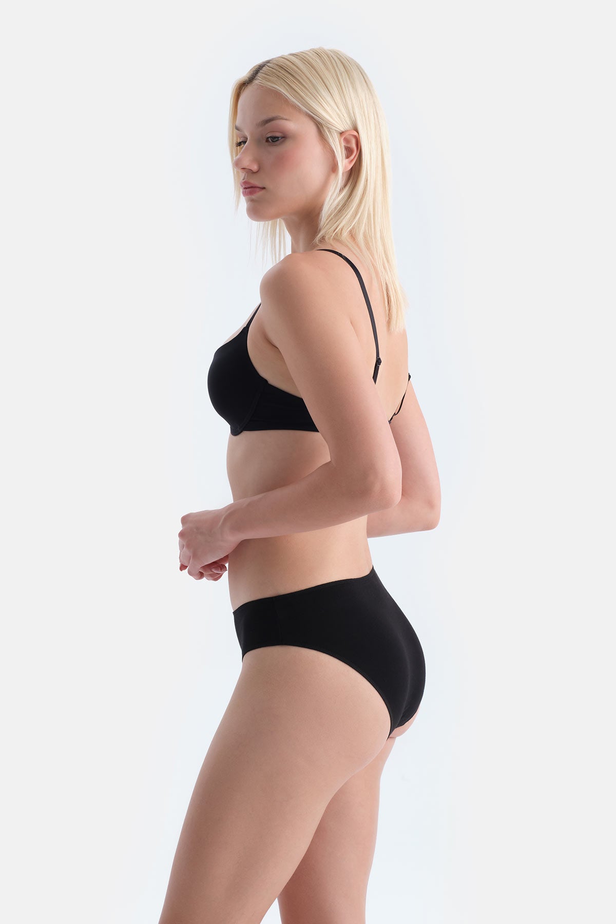 Siyah Ione Bra Desteksiz Sütyen