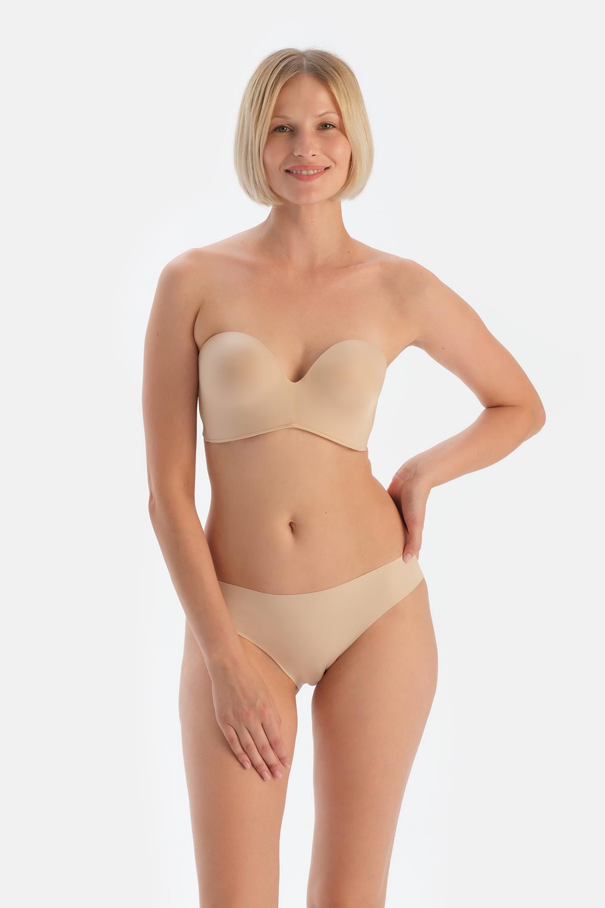 Ten Clarıce Yarı Dolgulu Straplez Yandan Destekli Sütyen