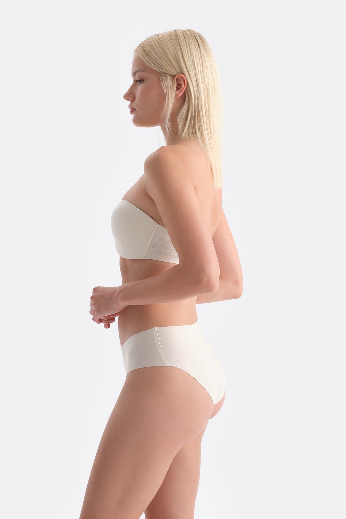 Ekru Alıce Straplez Sütyen