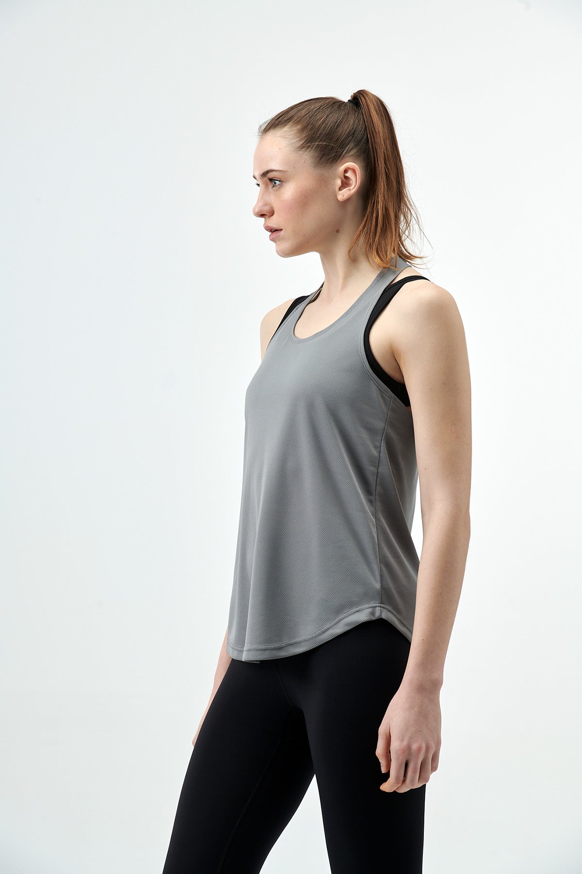 LIGHT GREY ONE PIECE TOP- ONE PIECE BOTTOM