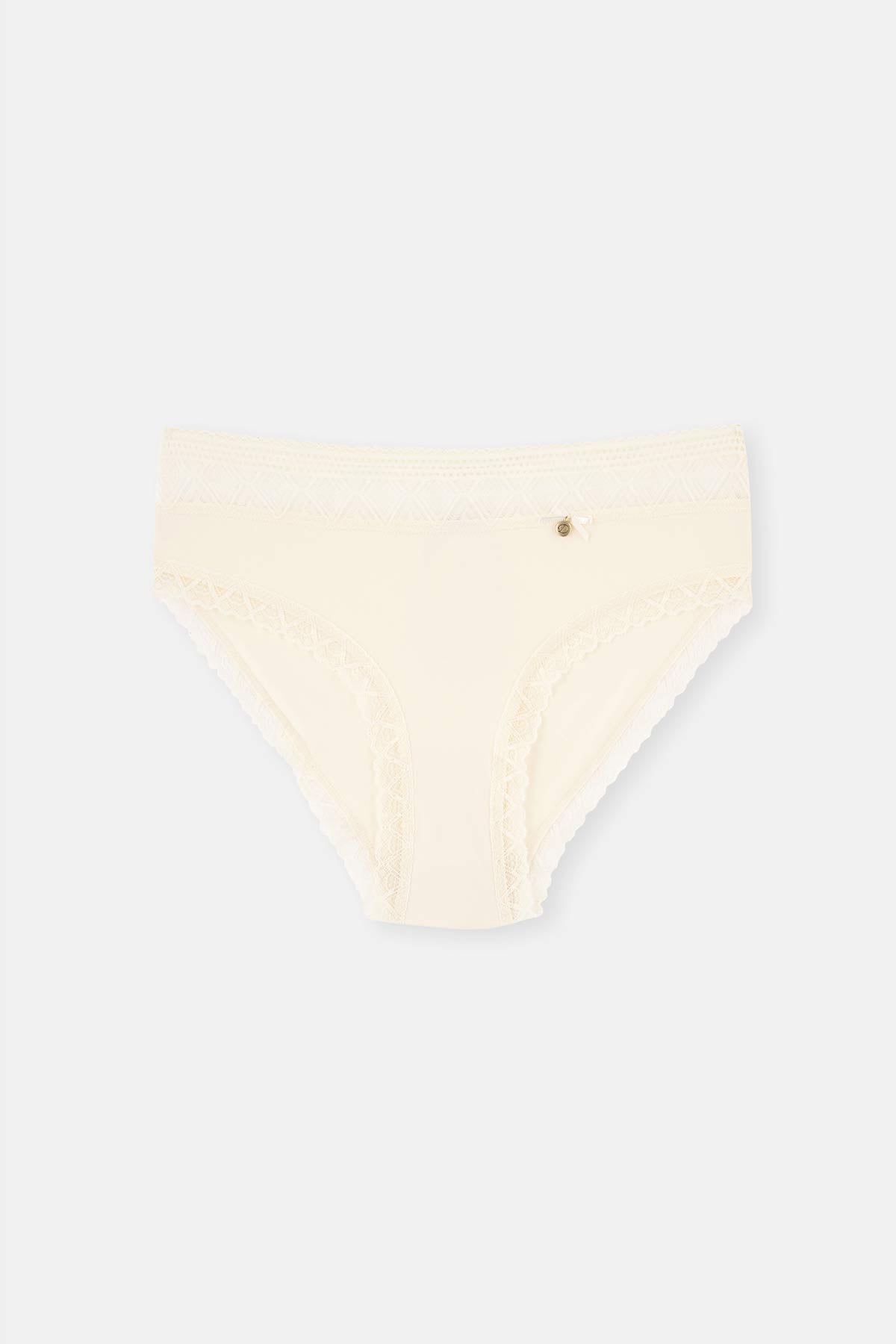 Ekru Micro Polyamıde 2'li Brıef