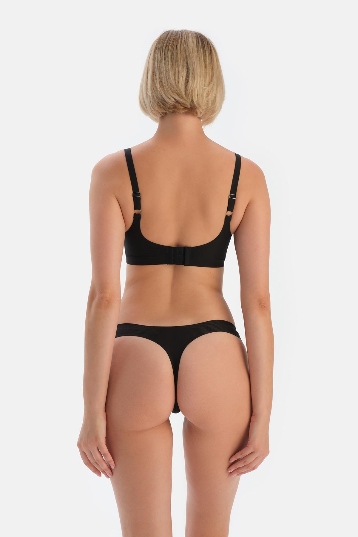 Siyah 2'li Kaşkorse Thong Külot