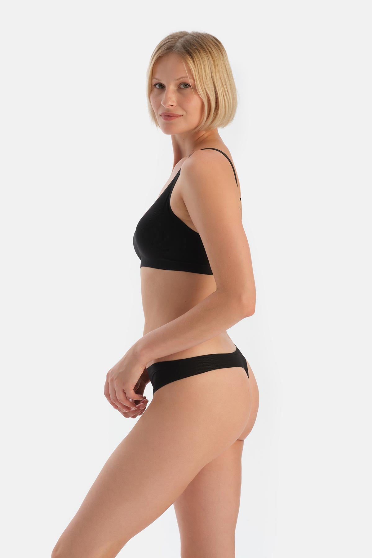 Siyah 2'li Kaşkorse Thong Külot