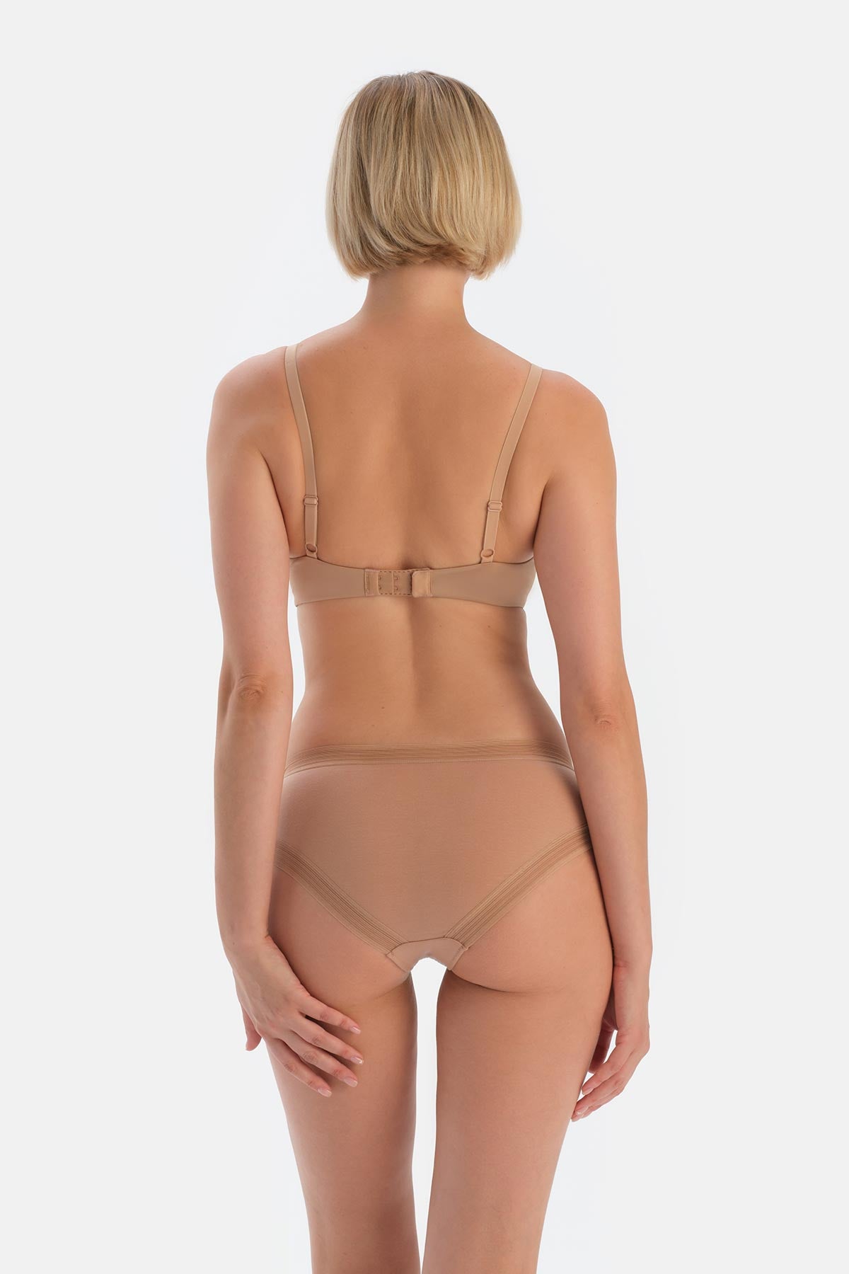 Light Brown TULLE DETAILED BODYSUIT