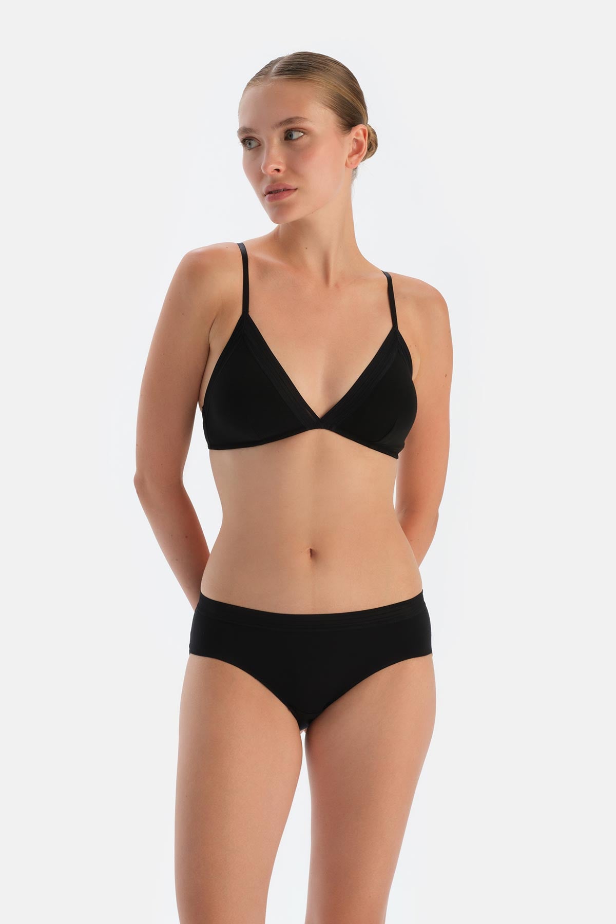 Black TULLE DETAILED BODYSUIT