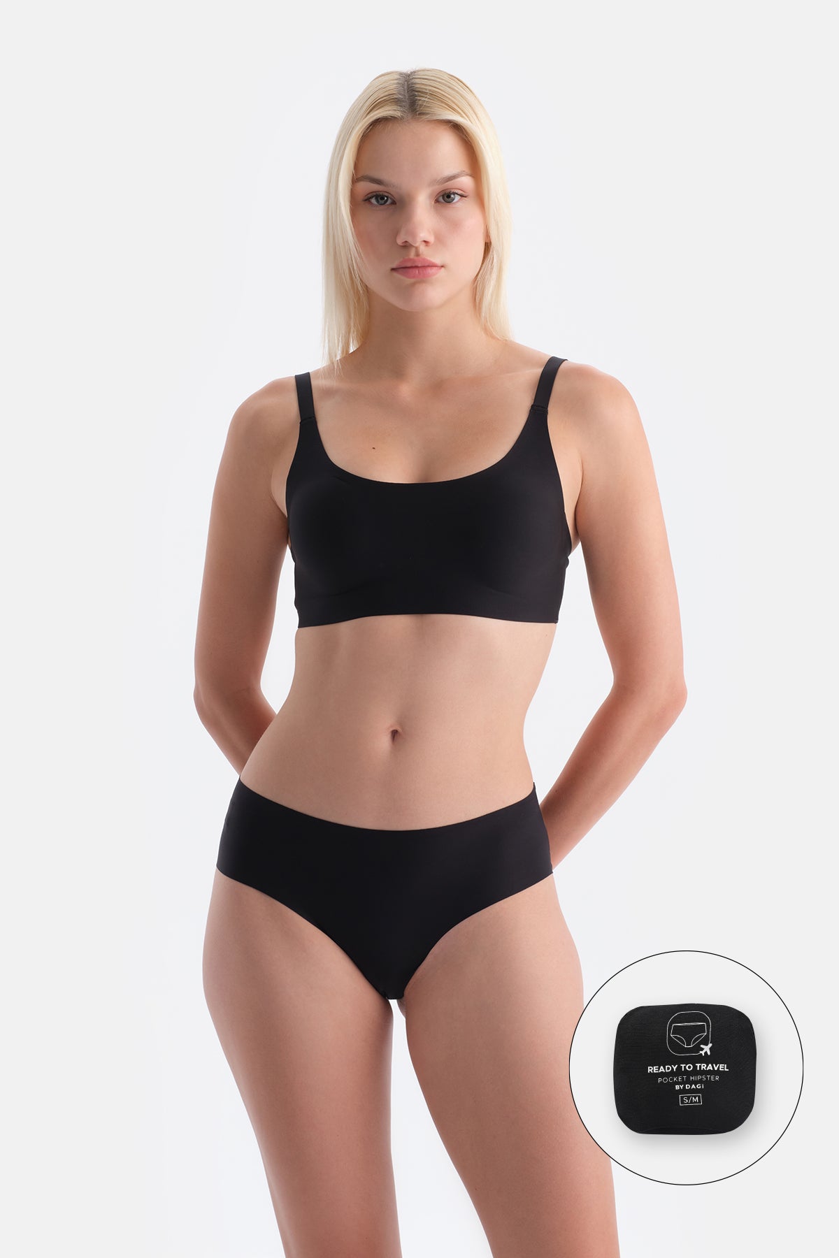 Siyah Travel Katlanır Hipster Külot