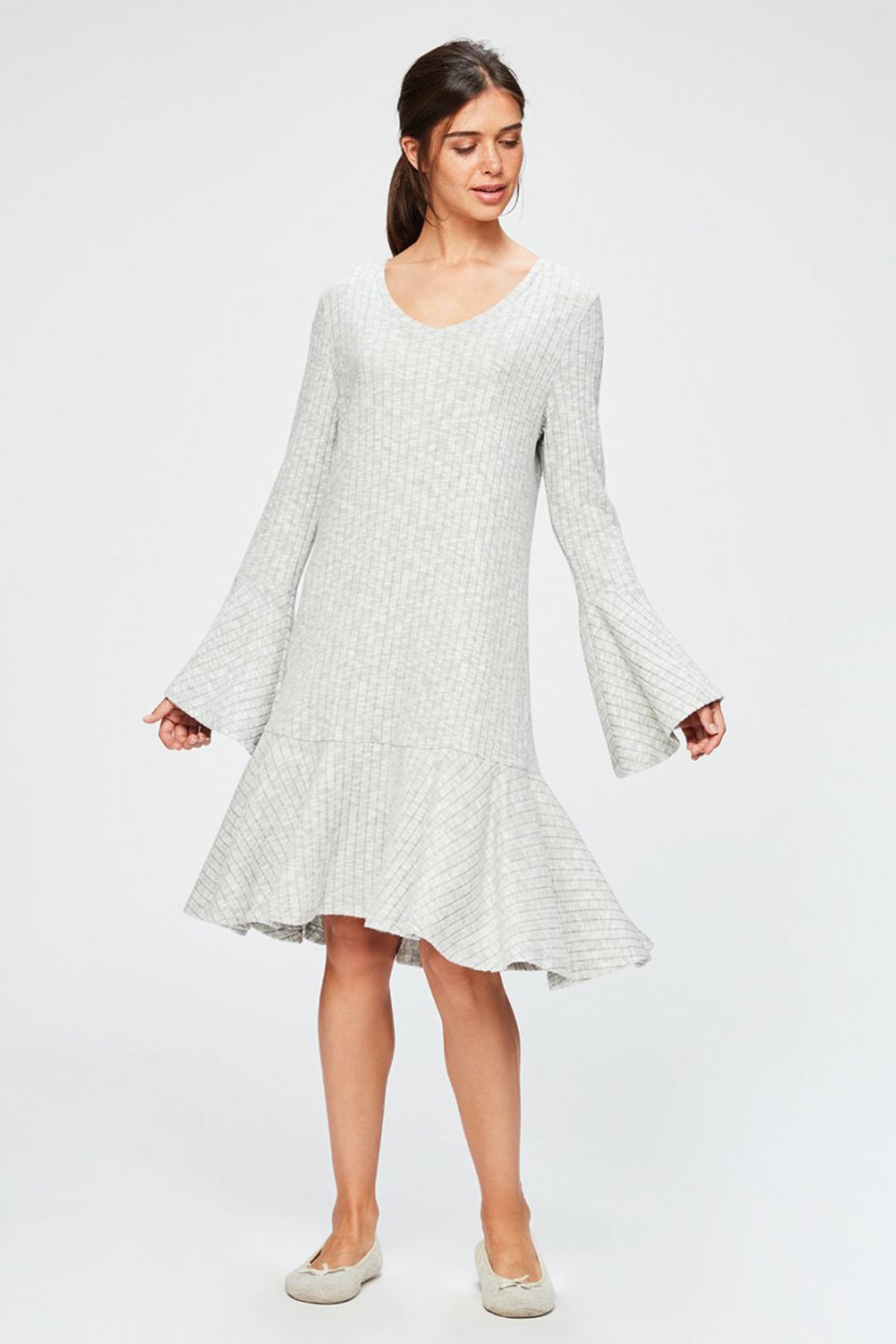 GREY MELANGE NIGHTIE