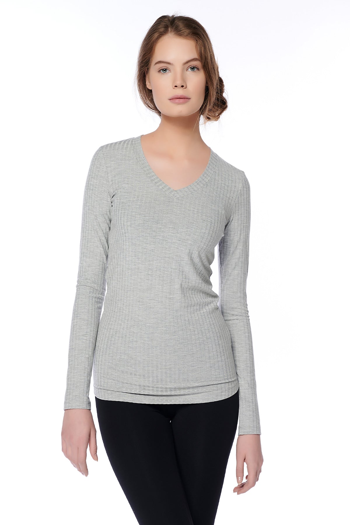 GREY ONE PIECE TOP- ONE PIECE BOTTOM