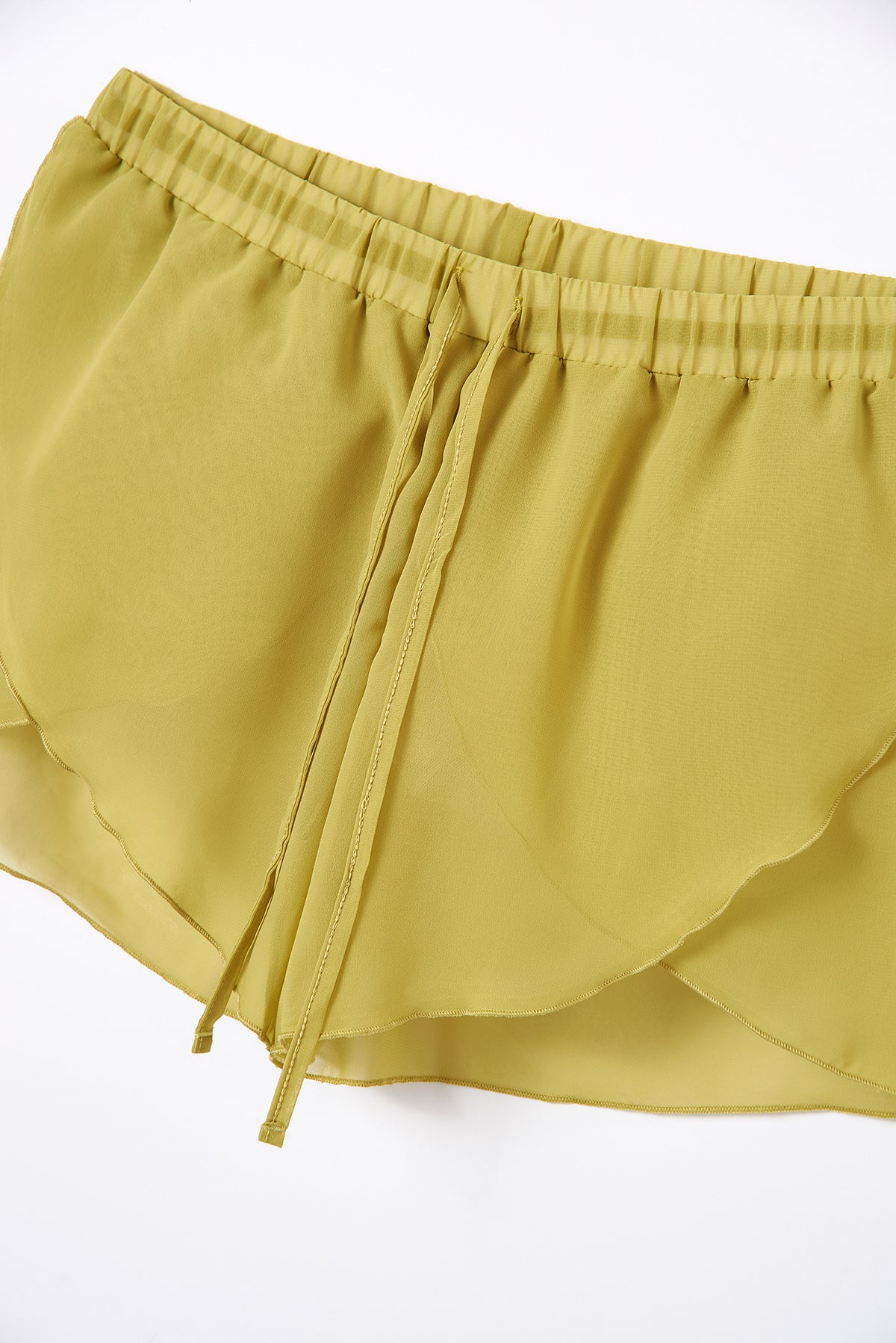 Yeşil Şifon Şort Pareo