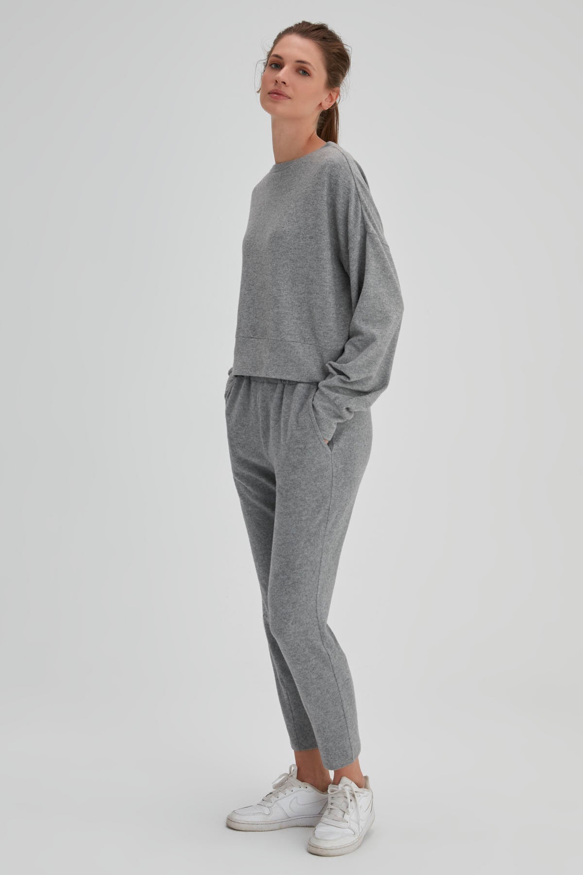 GREY MELANGE ONE PIECE BOTTOM