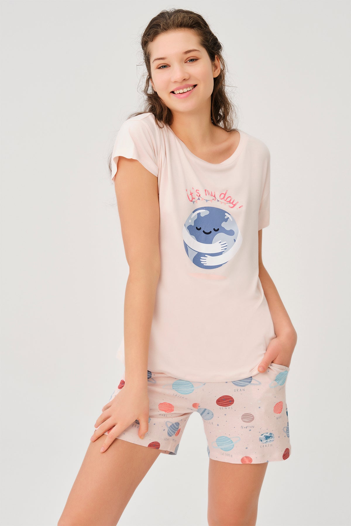 BABY PINK SHORTS SET