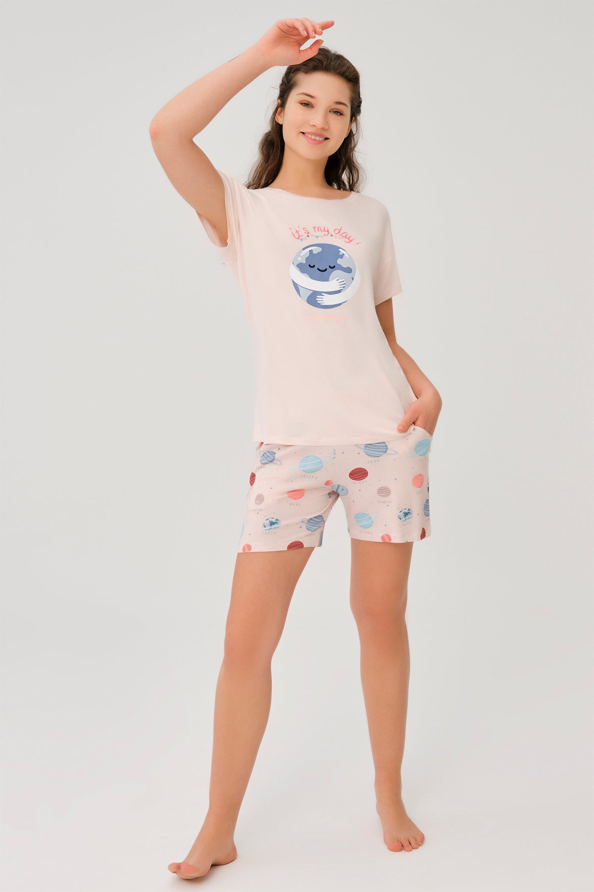 BABY PINK SHORTS SET