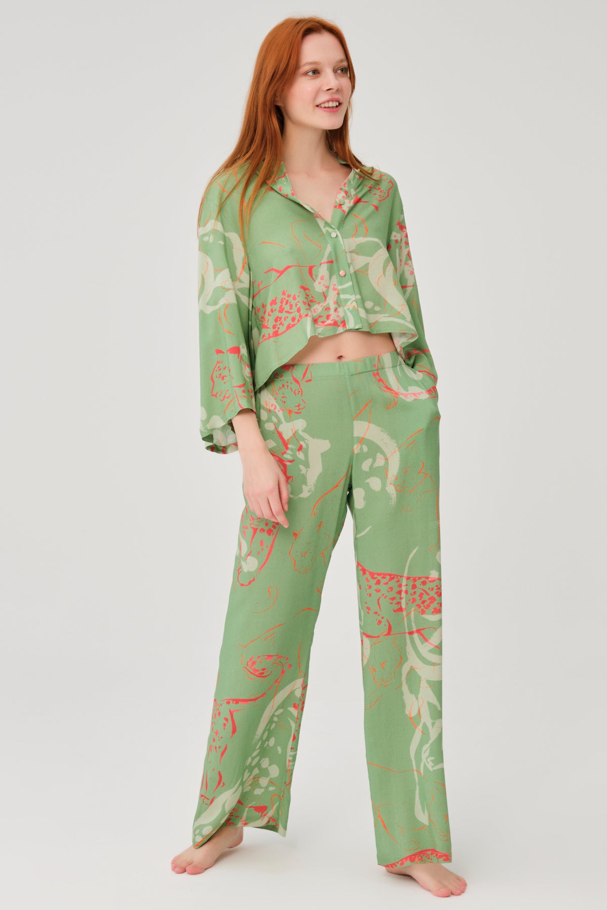 GREEN PYJAMA SET