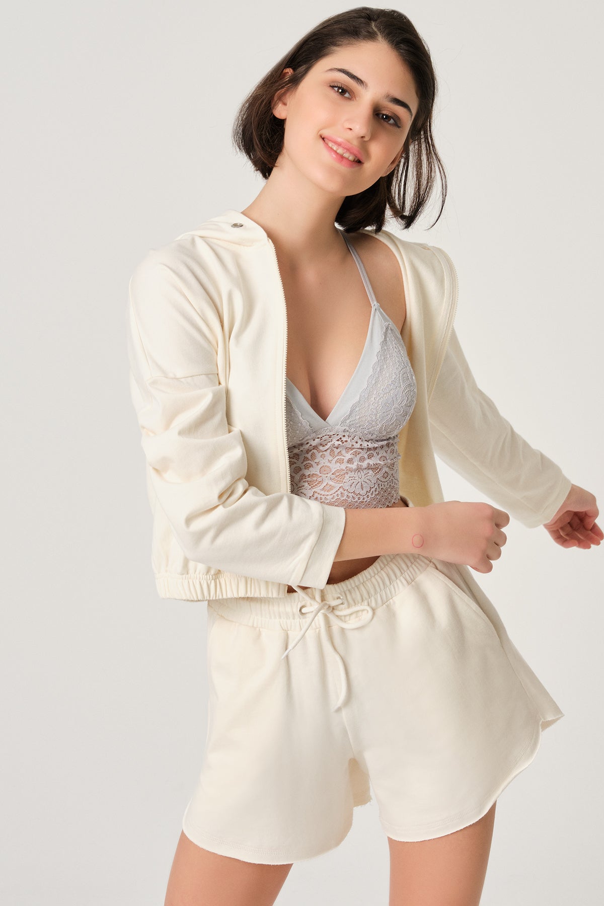 OFF WHITE ONE PIECE TOP- ONE PIECE BOTTOM