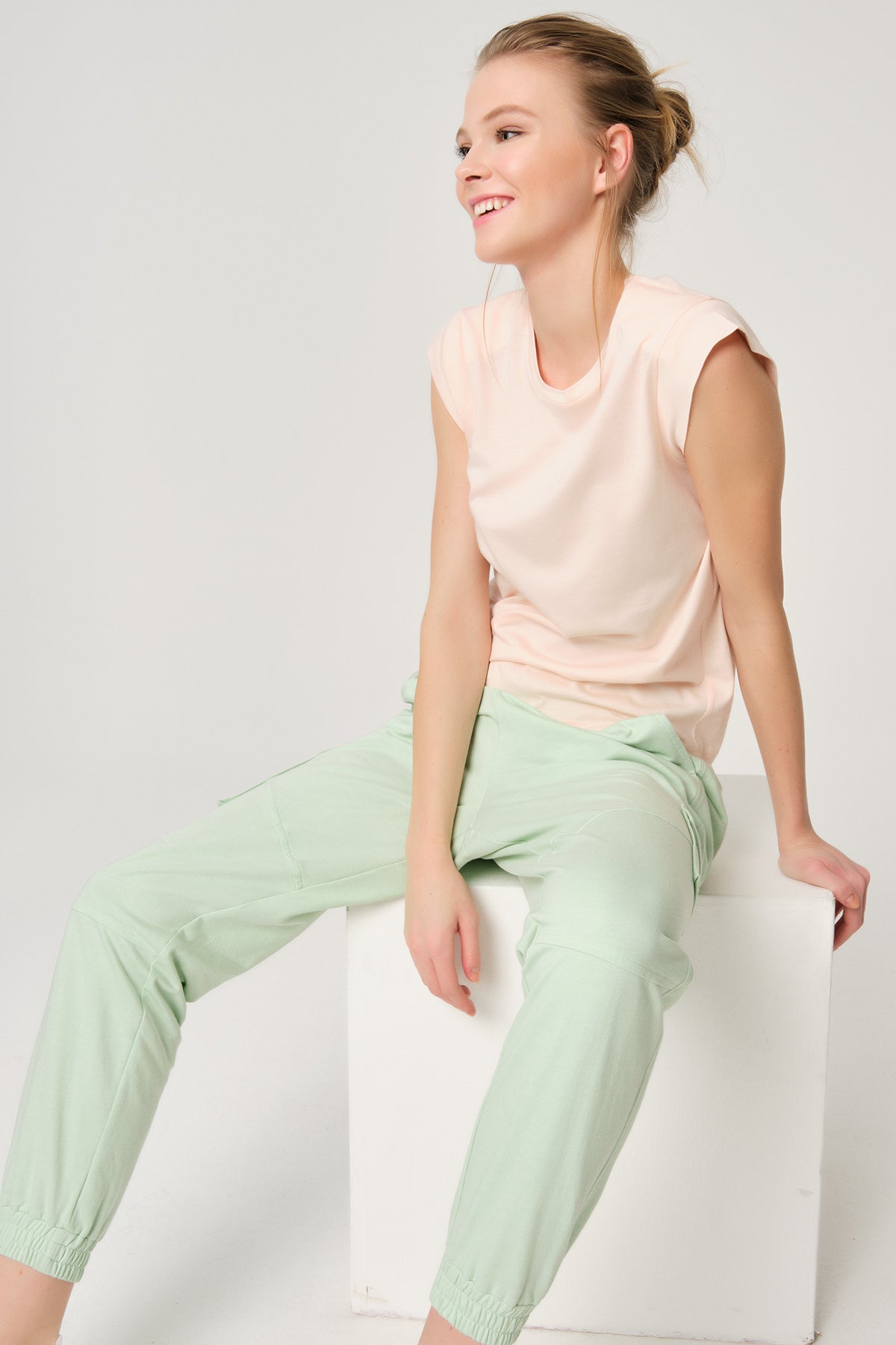 SALMON ONE PIECE TOP- ONE PIECE BOTTOM