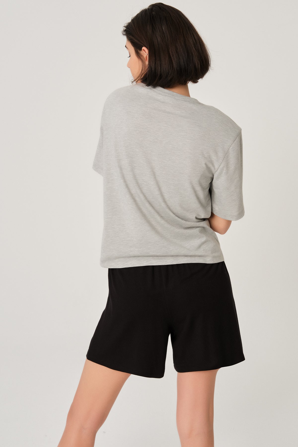 GREY MELANGE ONE PIECE TOP- ONE PIECE BOTTOM