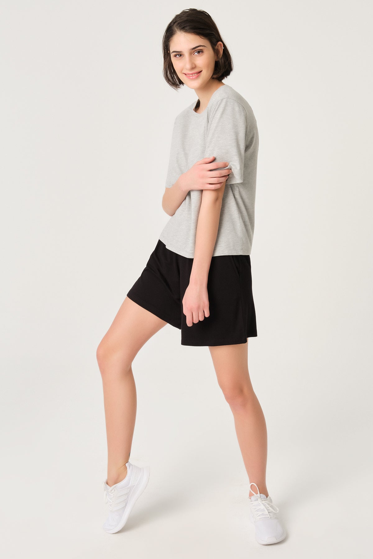 GREY MELANGE ONE PIECE TOP- ONE PIECE BOTTOM