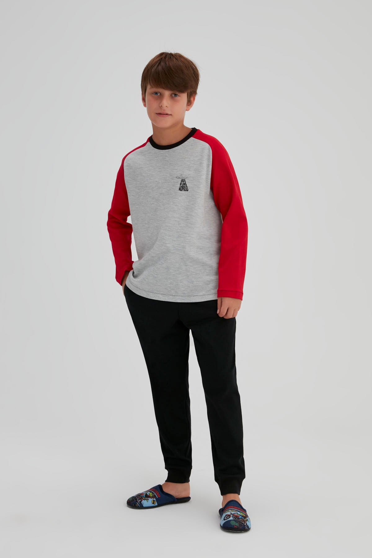 GREY MELANGE PYJAMA SET