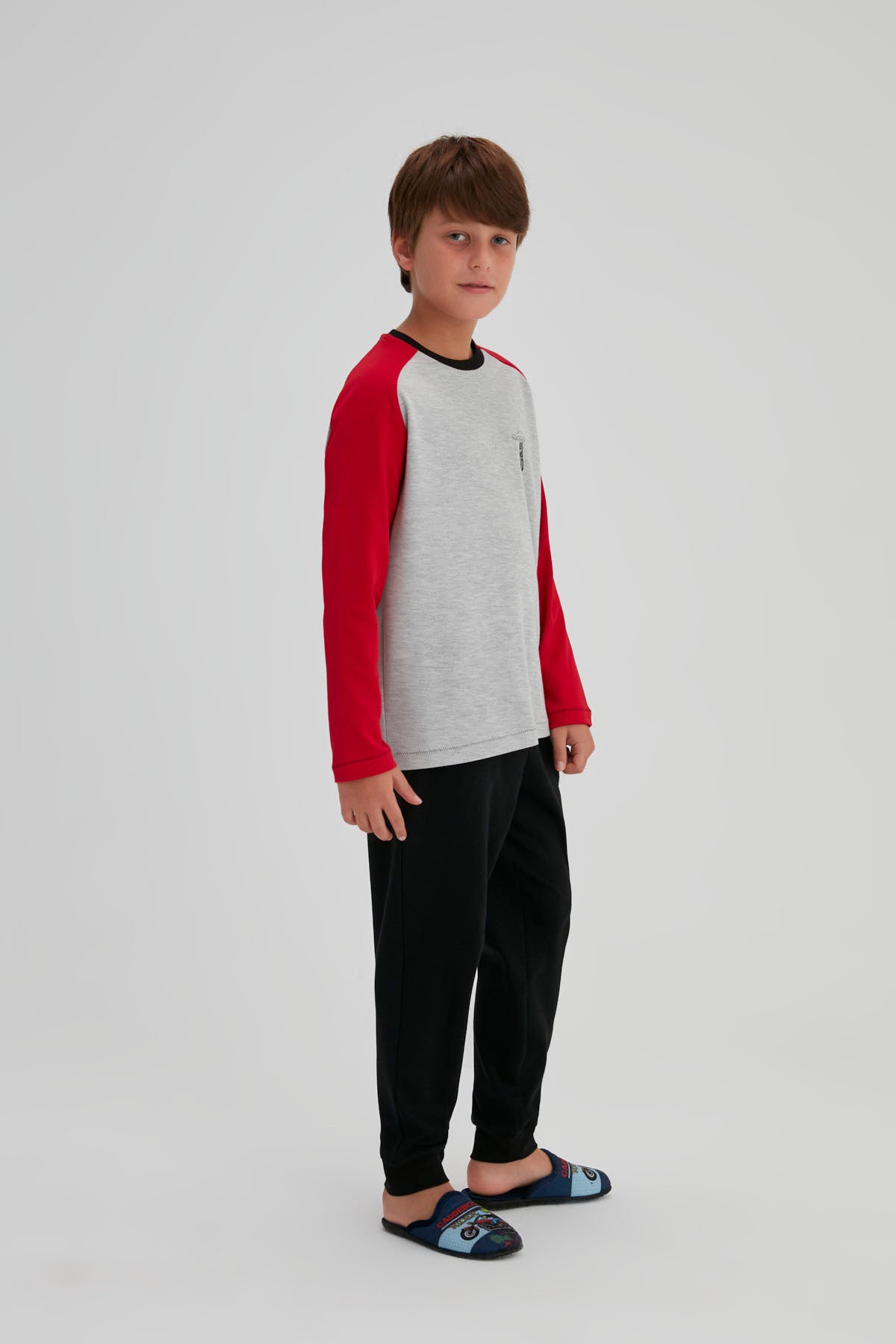 GREY MELANGE PYJAMA SET